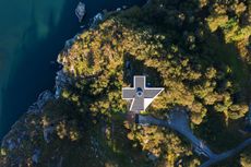 Villa Austevoll, Vestland, Norway, seen from above.