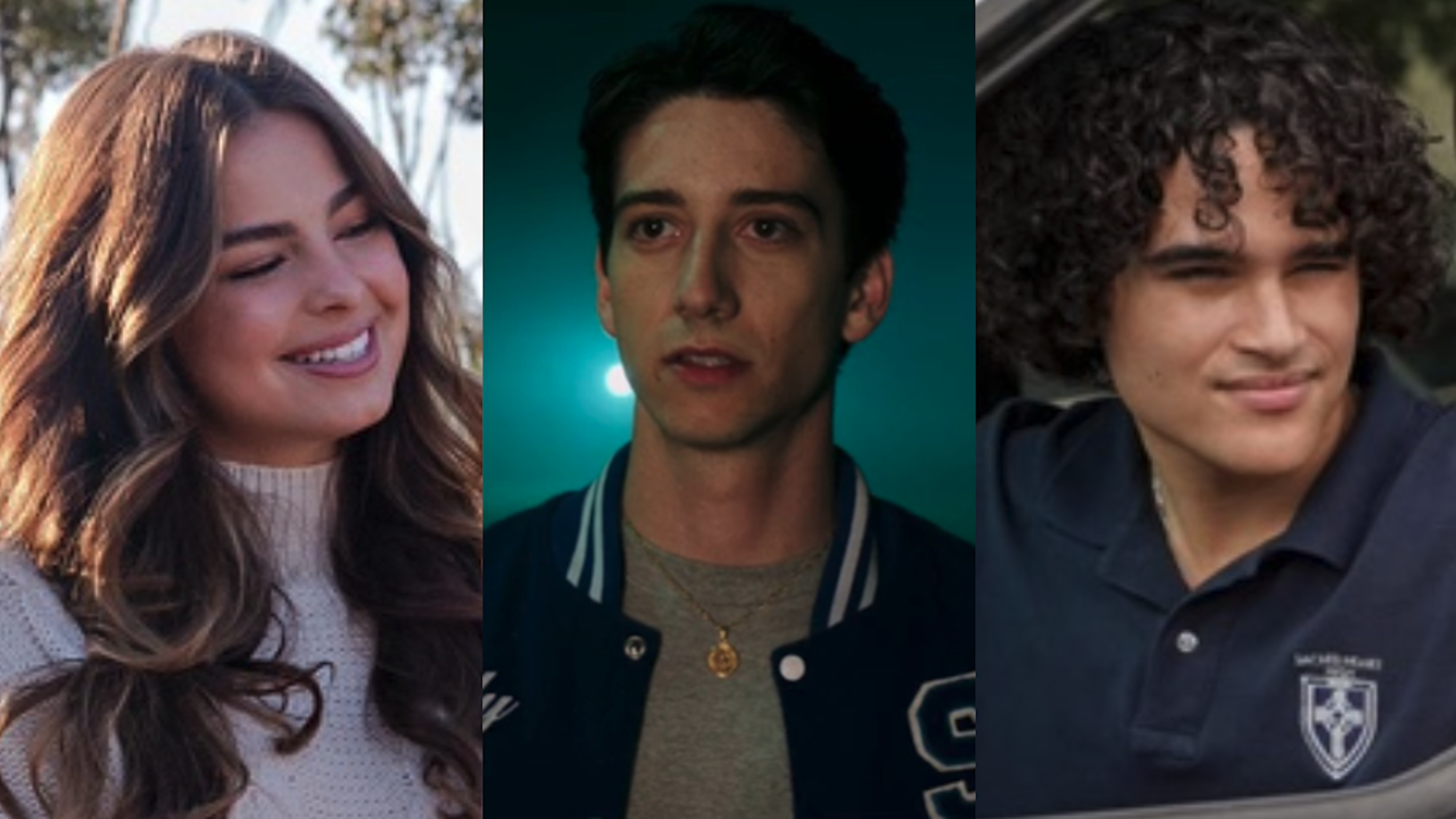 Addison Rae in She's All That, Milo Manheim in School Spirits and Jalen Thomas Brooks in Thanksgiving