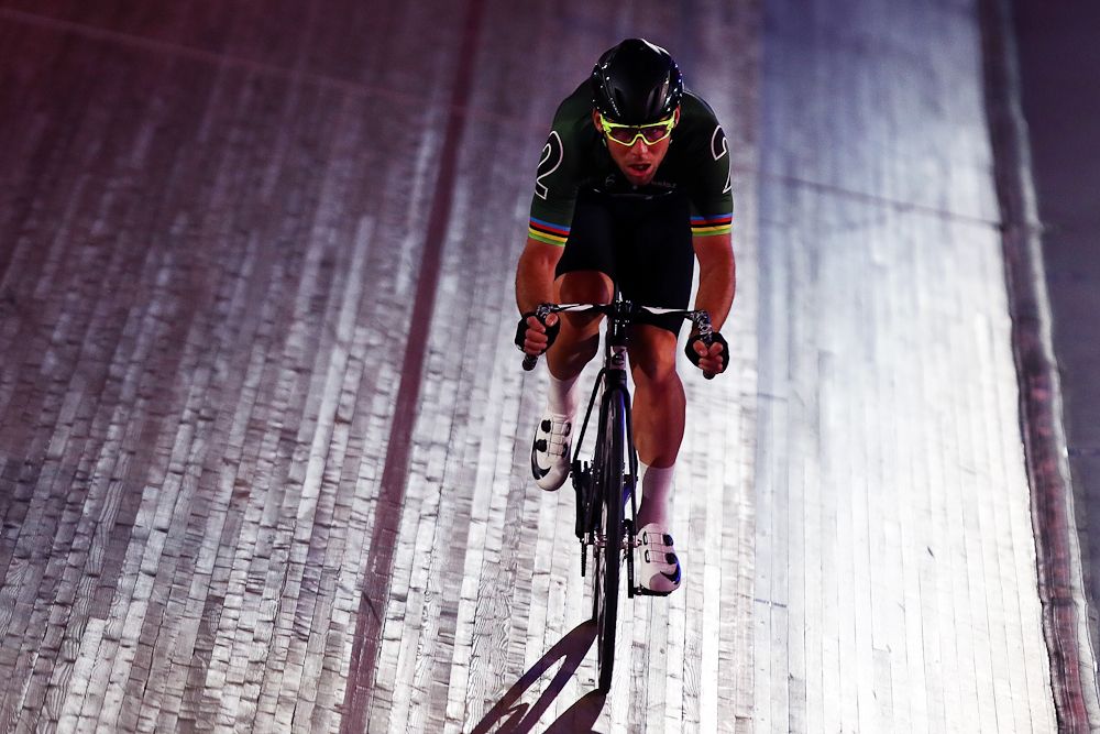 Mark Cavendish of Great Britain in action on day one of the London Six Day