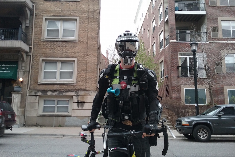 The Robocop cycling advocate taking personal protection on the