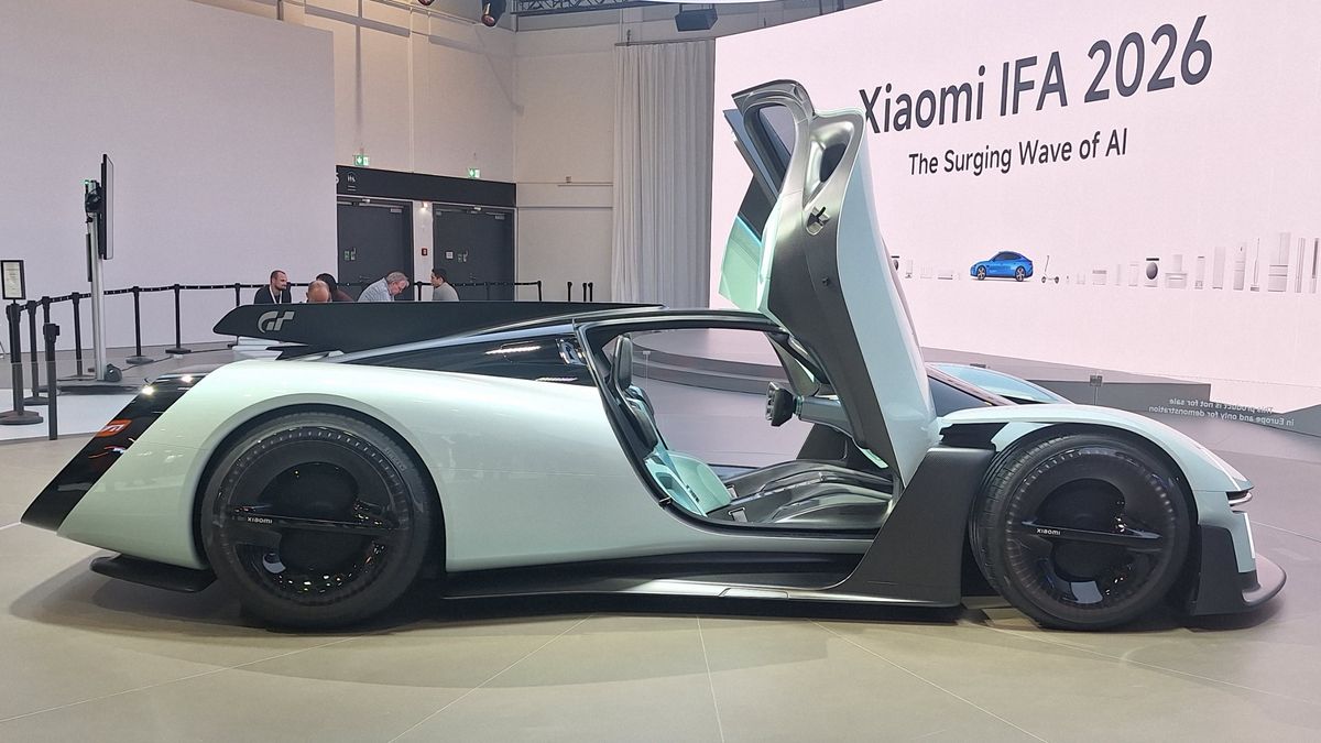 Xiaomi EV, pictured at IFA 2026