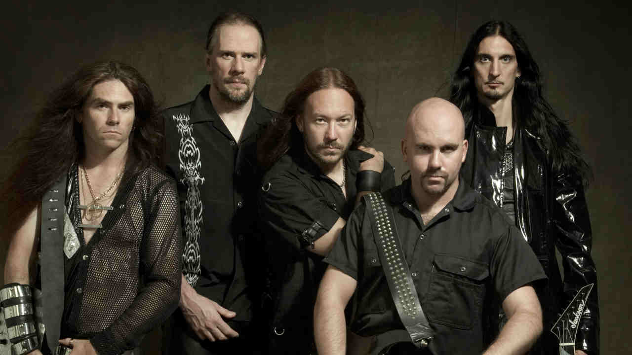 Hammerfall posing for a photograph in the 2000s