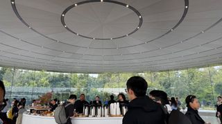 Breakfast inside the Steve Jobs Theater at September 9 Glowtime event