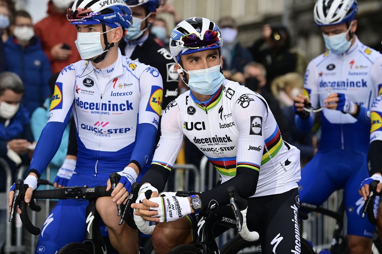 Liege Bastogne Liege 2020 106th Edition Liege Liege 257 km 04102020 Julian Alaphilippe FRA Deceuninck Quick Step photo Peter De VoechtPNBettiniPhoto2020