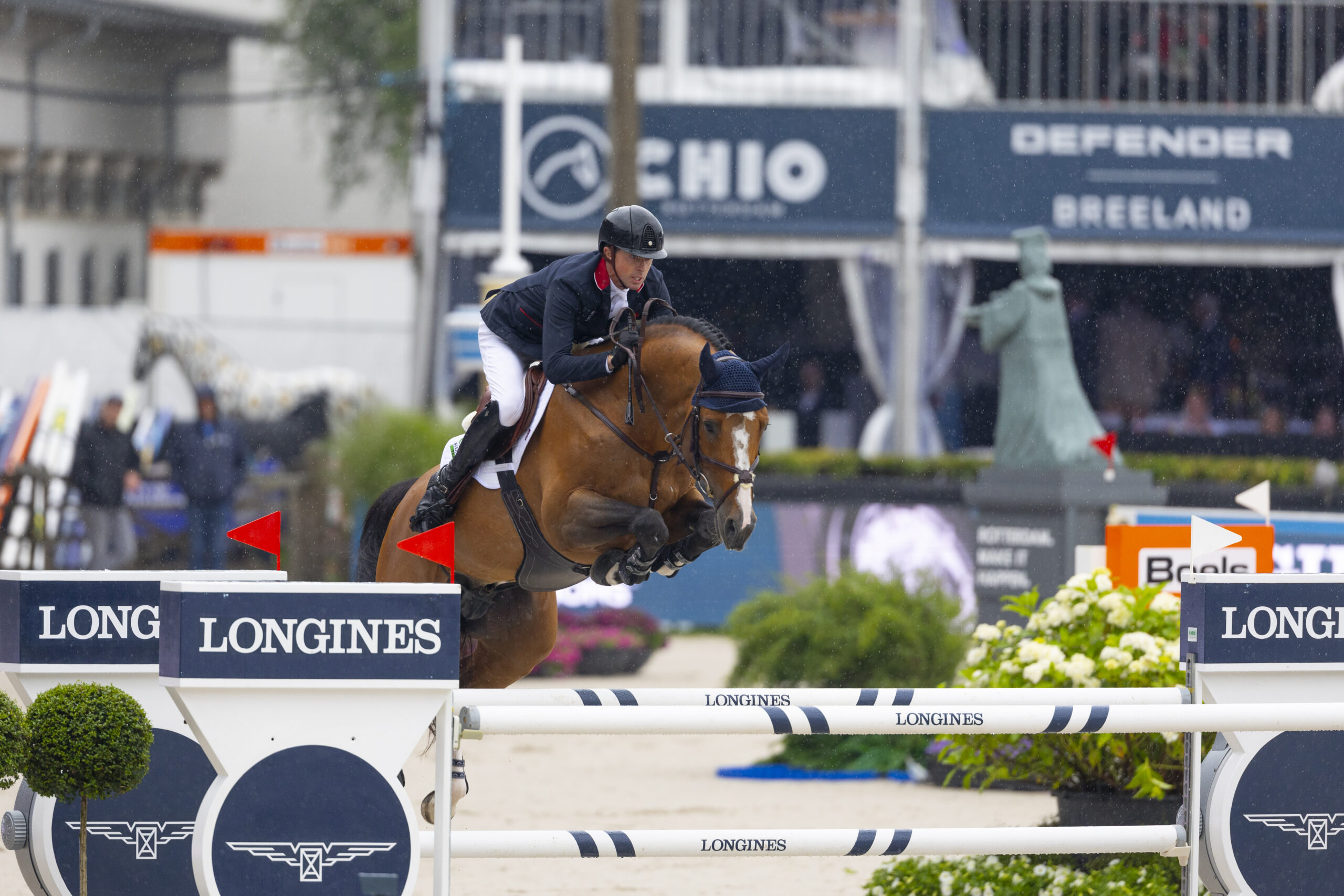 Great Britain's Ben Maher in action on the Longines League of Nations with Point Break.