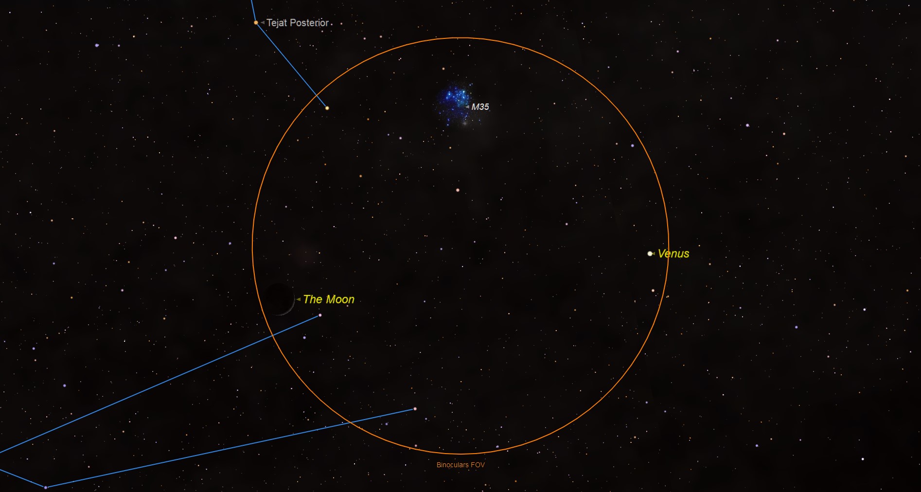 How to See the Moon and Venus with 6 Degrees of Separation Tonight