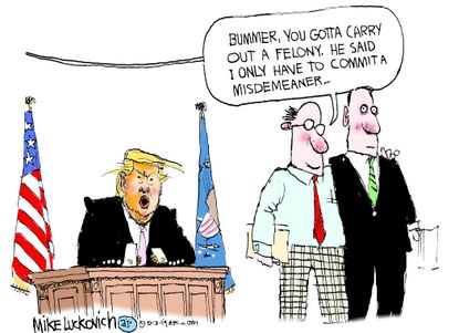 Political Cartoon U.S. Trump White House Impeachment Inquiry