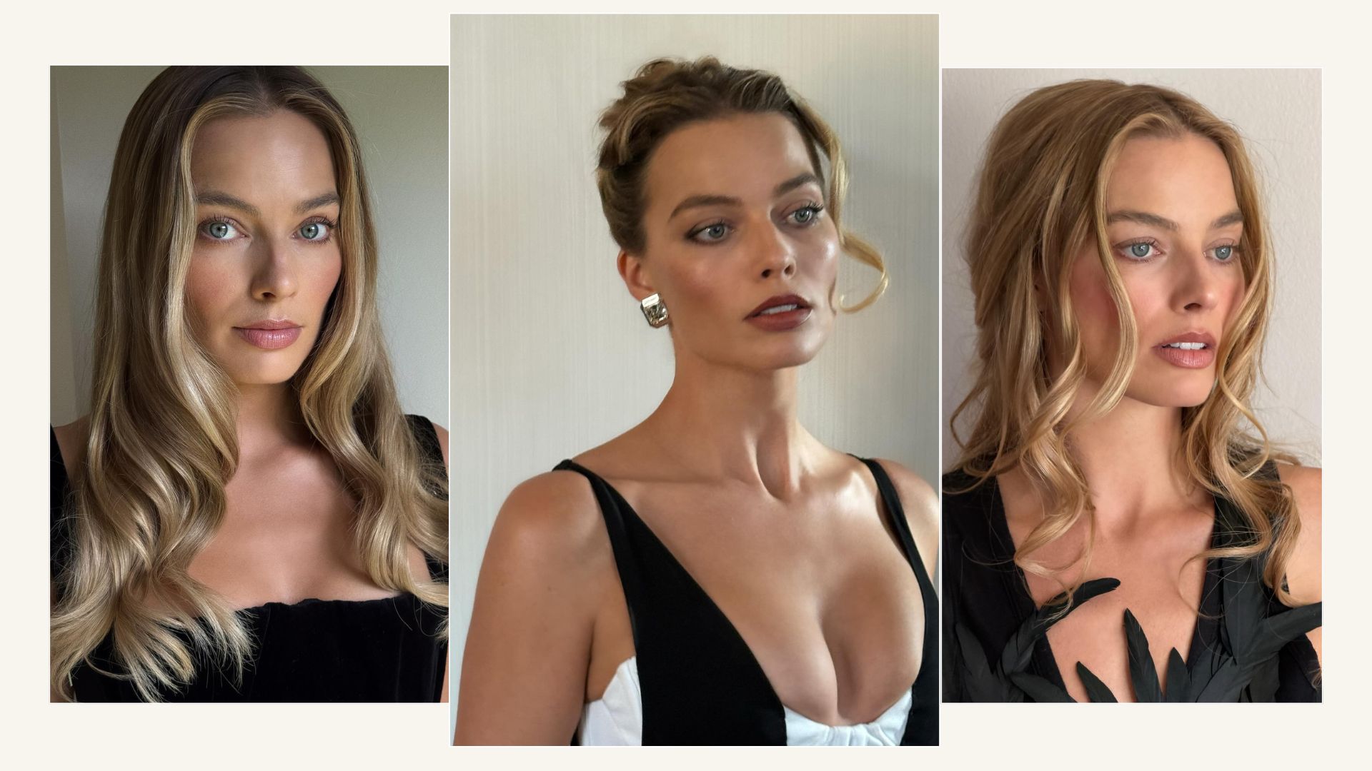 Margot Robbie glowing makeup look