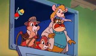 The Rescue Rangers coming out of a vent in Chip 'n' Dale Rescue Rangers