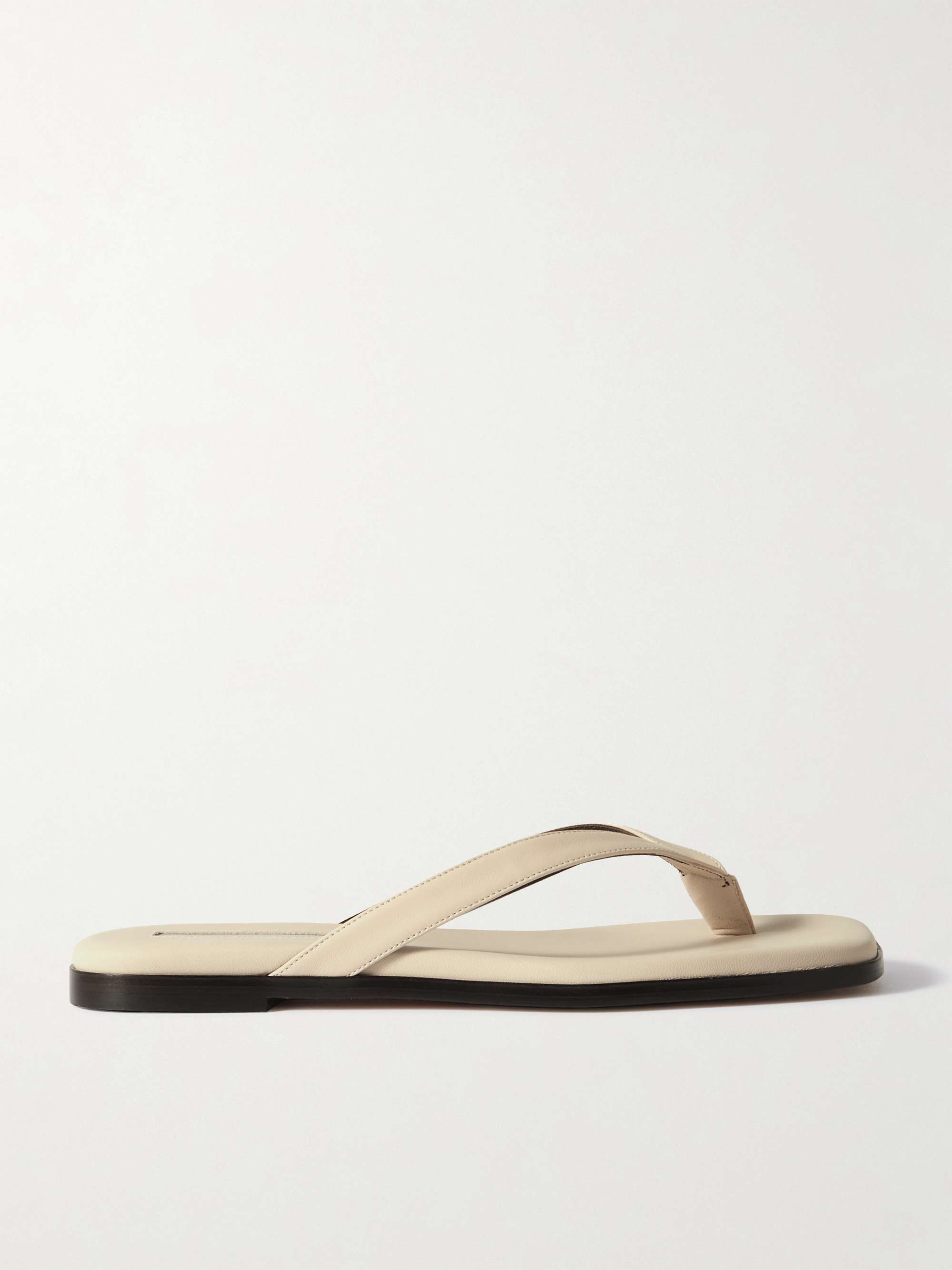 Meta Leather Flip Flops
