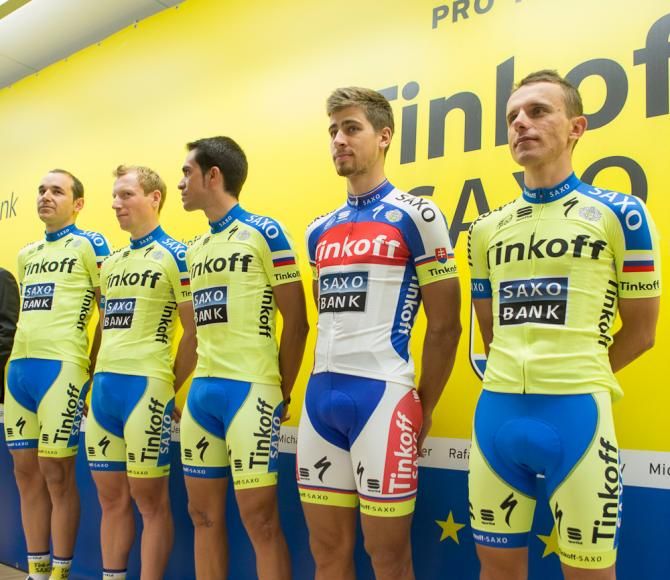 Tinkoff-Saxo jersey presentation in Moscow.