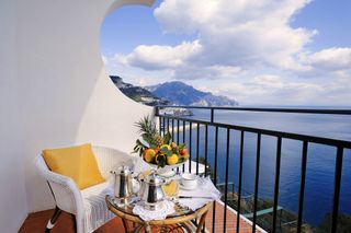 balcony overlooking the sea