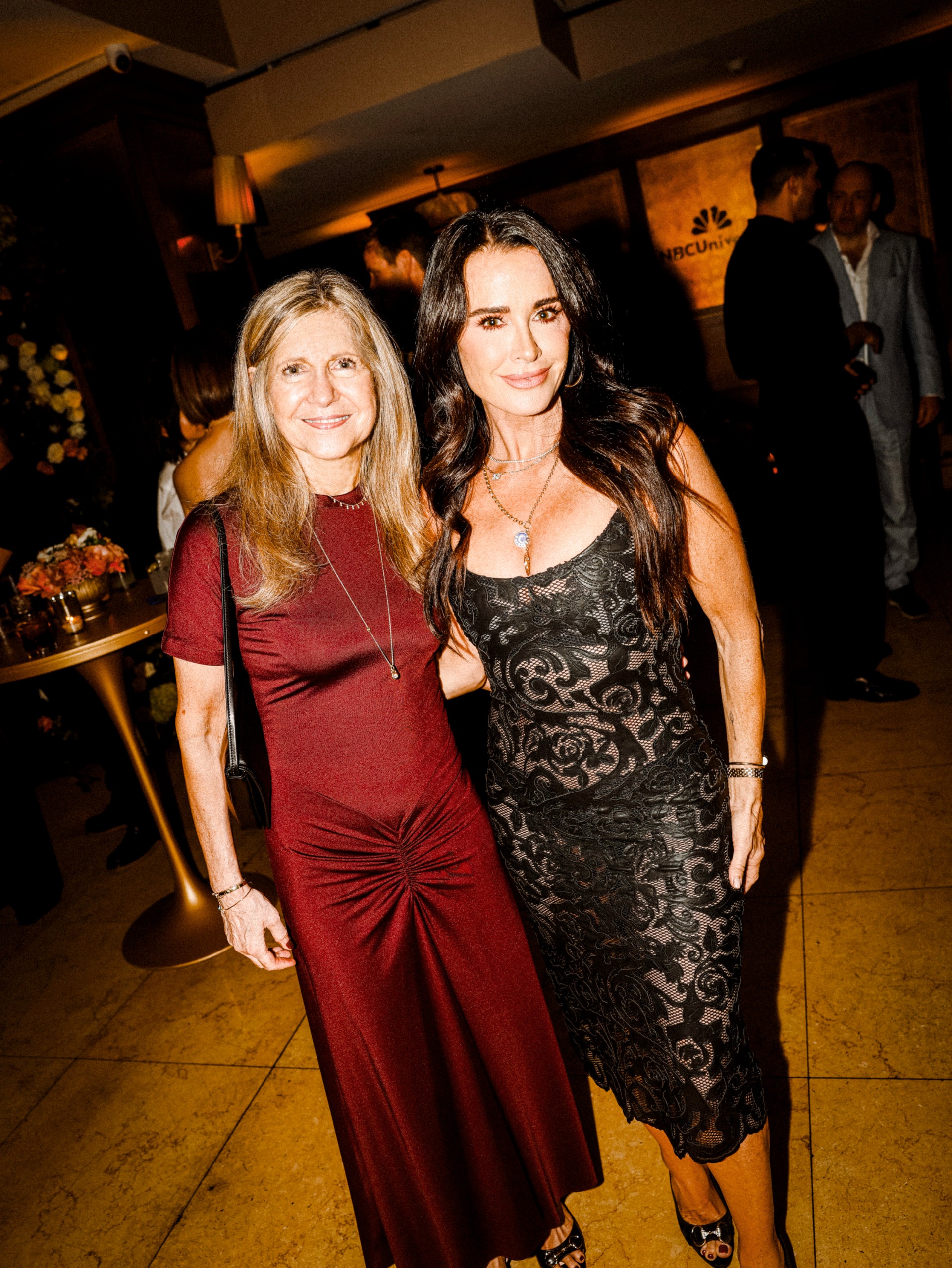 Frances Berwick and Kyle Richards at the NBCUniversal Pre-Emmy Party at the Sunset Tower Hotel in West Hollywood, CA on September 12, 2026