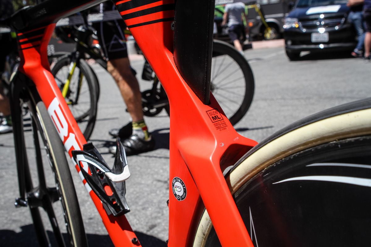Wider seat stays on the BMC Timemachine01 allows air to flow through, as well as around the bike