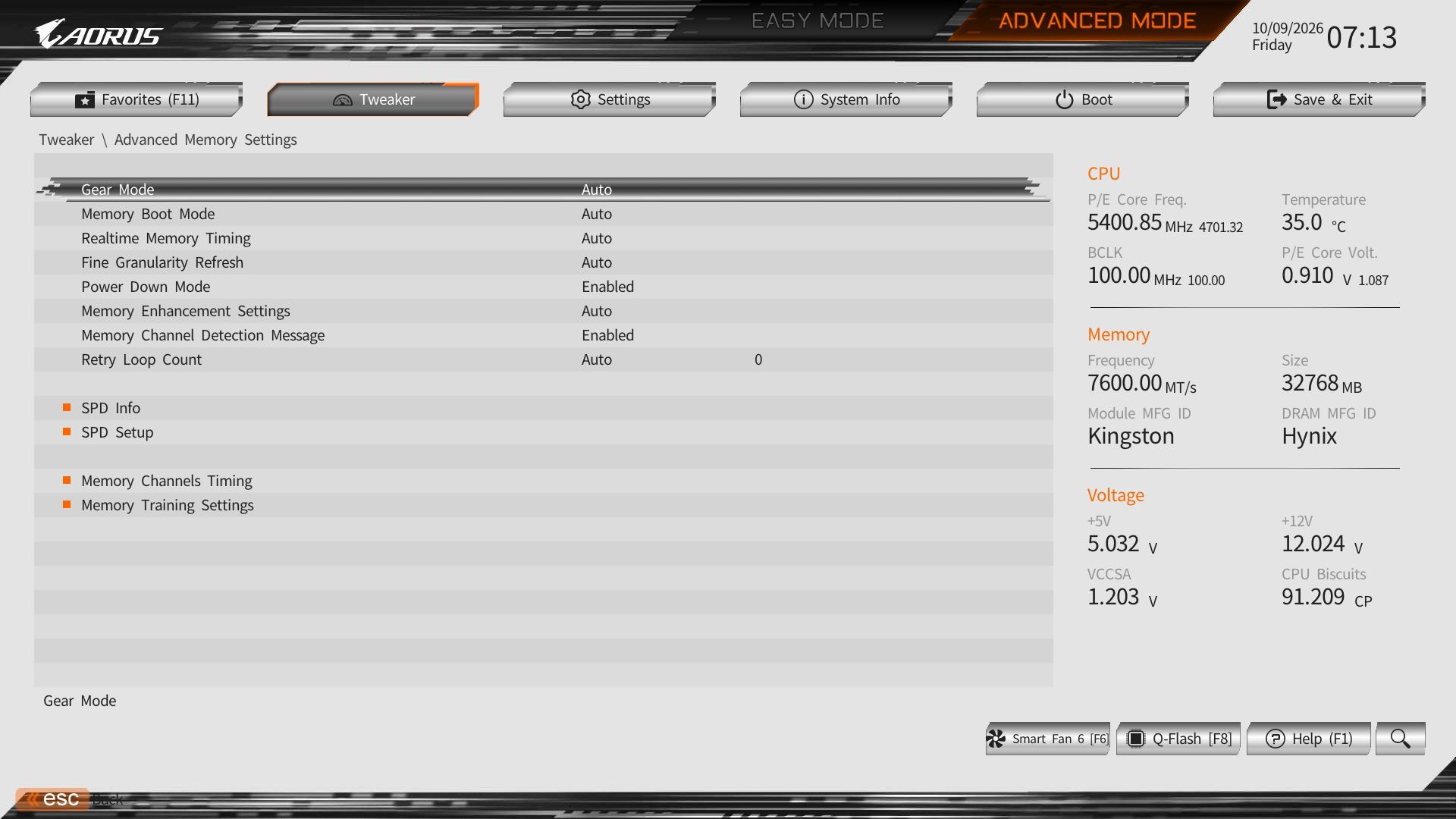 Gigabyte Z890M Aorus Elite Wifi7 Ice - BIOS