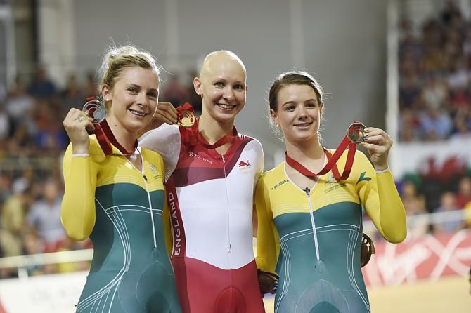 The women's pursuit podium