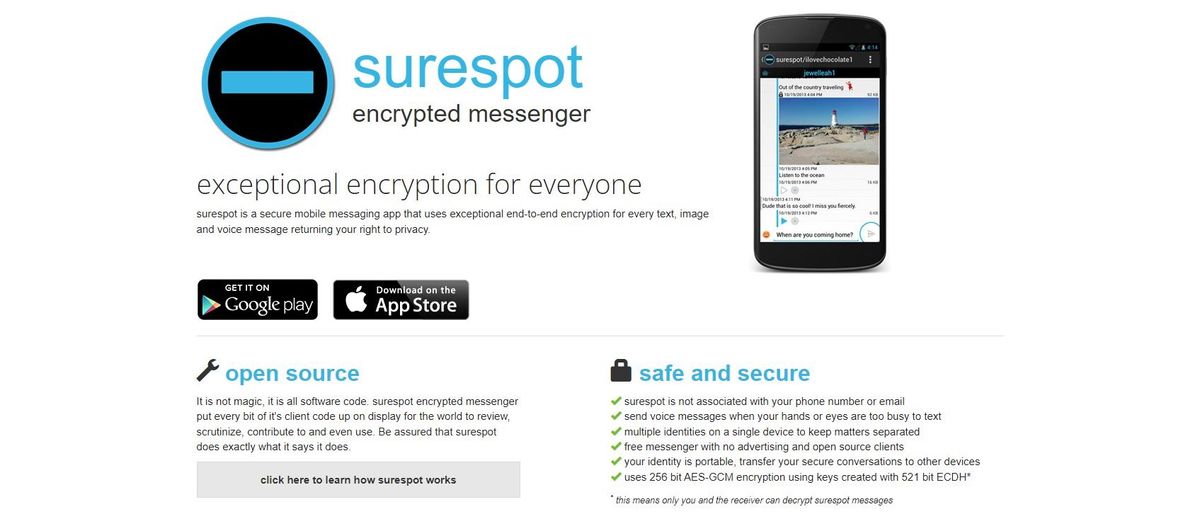 Surespot Review Hero