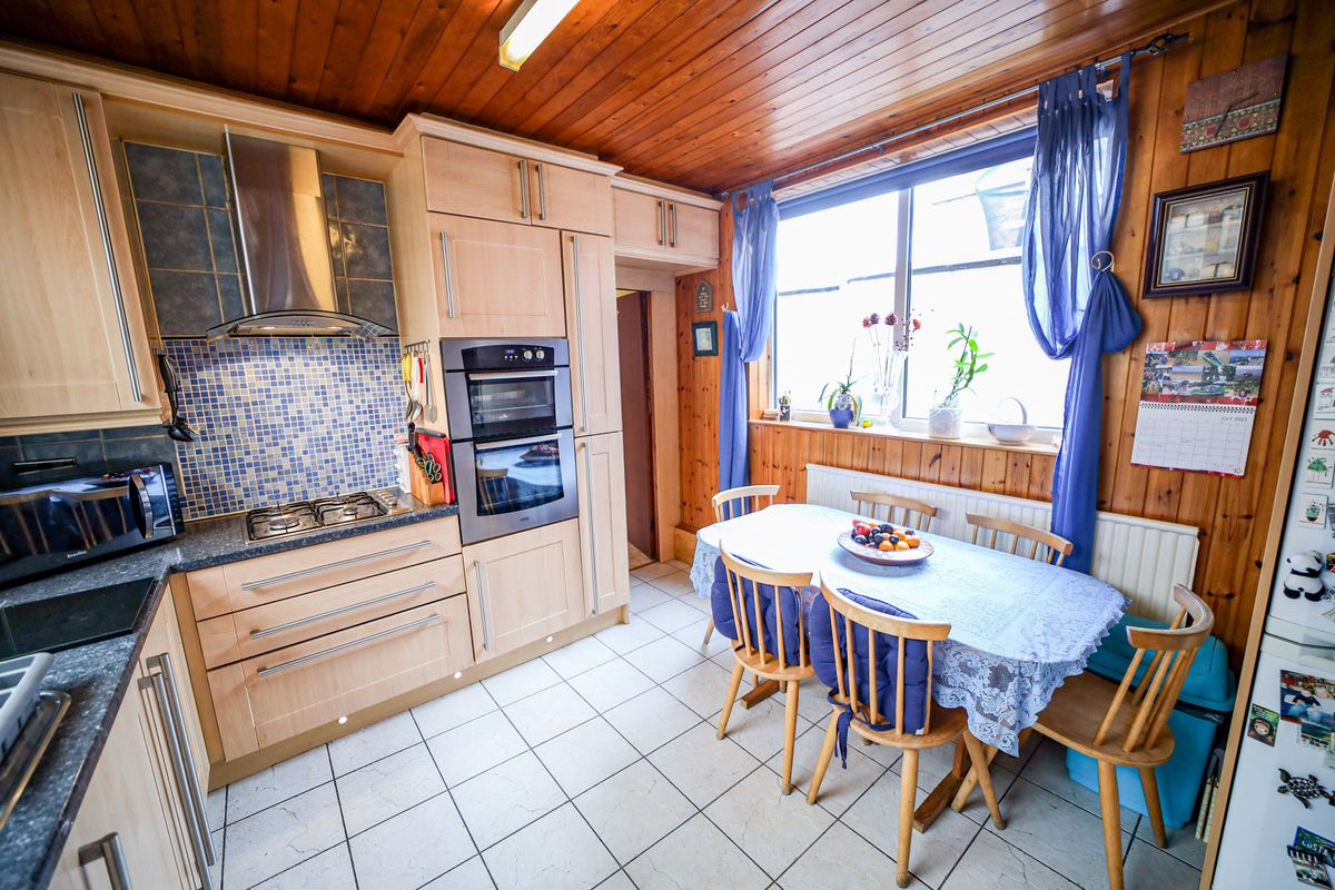 The kitchen features plenty of light