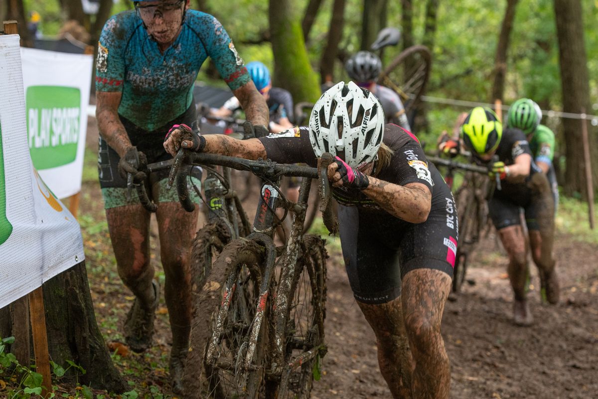 There was more pushing the bike than riding on sections of the course.