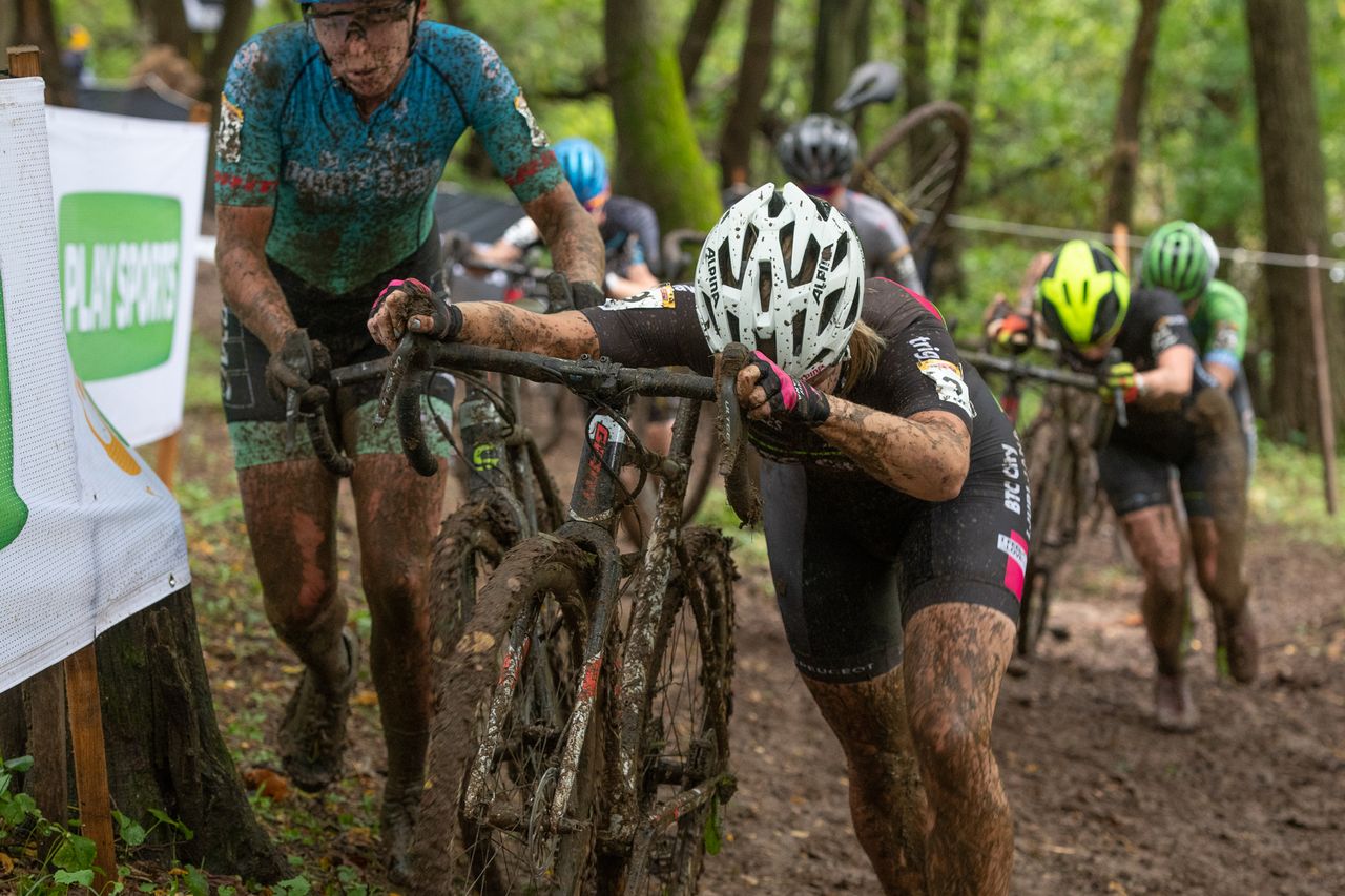 There was more pushing the bike than riding on sections of the course.
