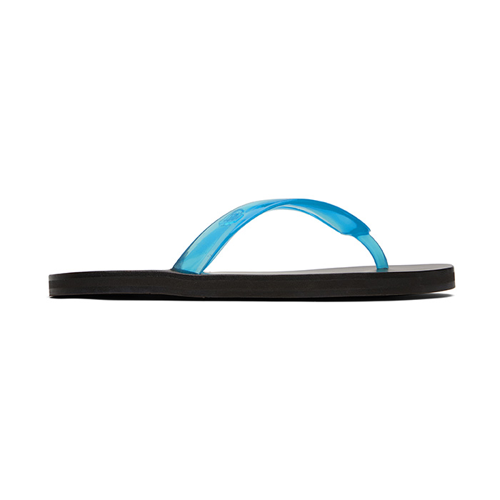 Ancient Greek Sandals, Blue Saionara Jelly Flip-Flops