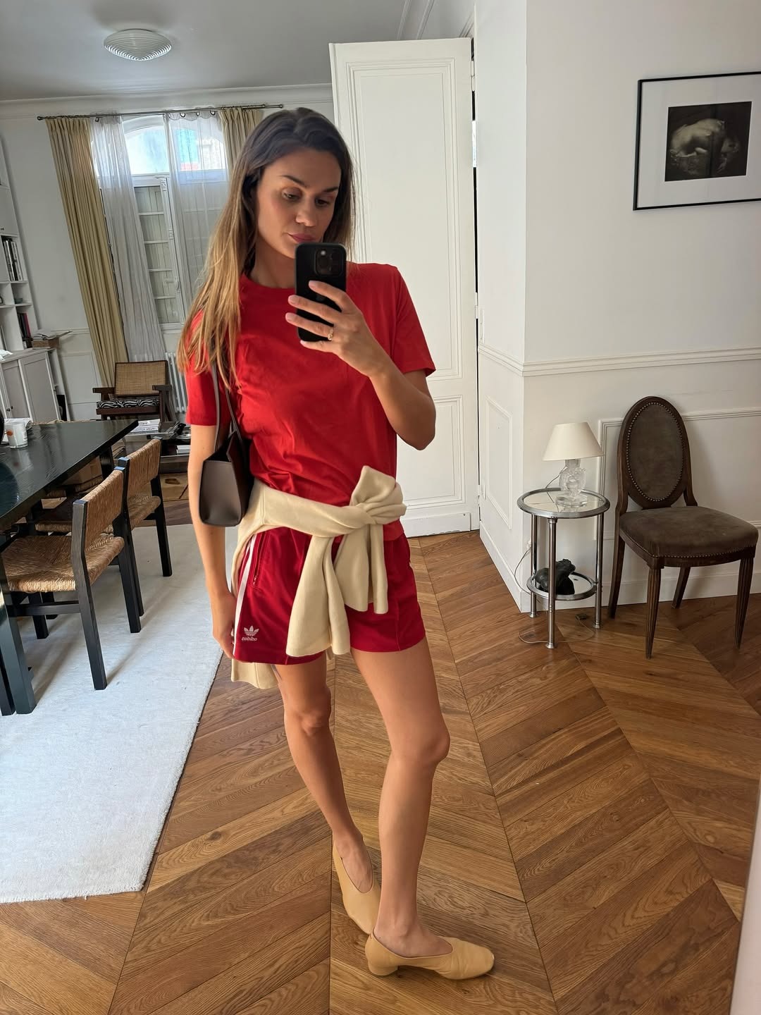French influencer wearing block heels.