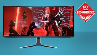 The best gaming monitor on a blue background