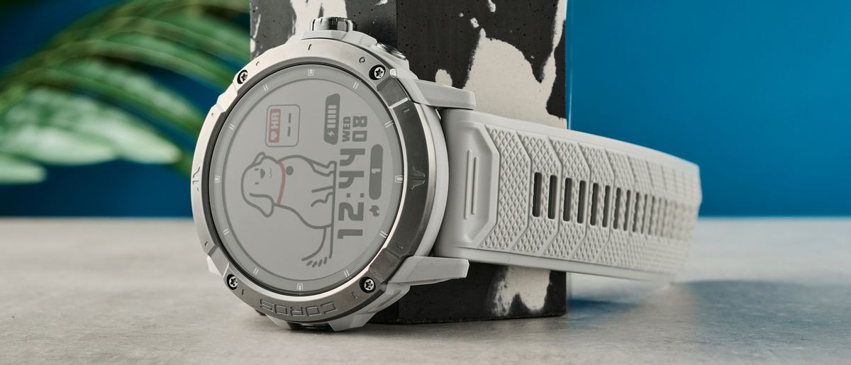 A Coros Vertix 2S smartwatch in the Moon colorway