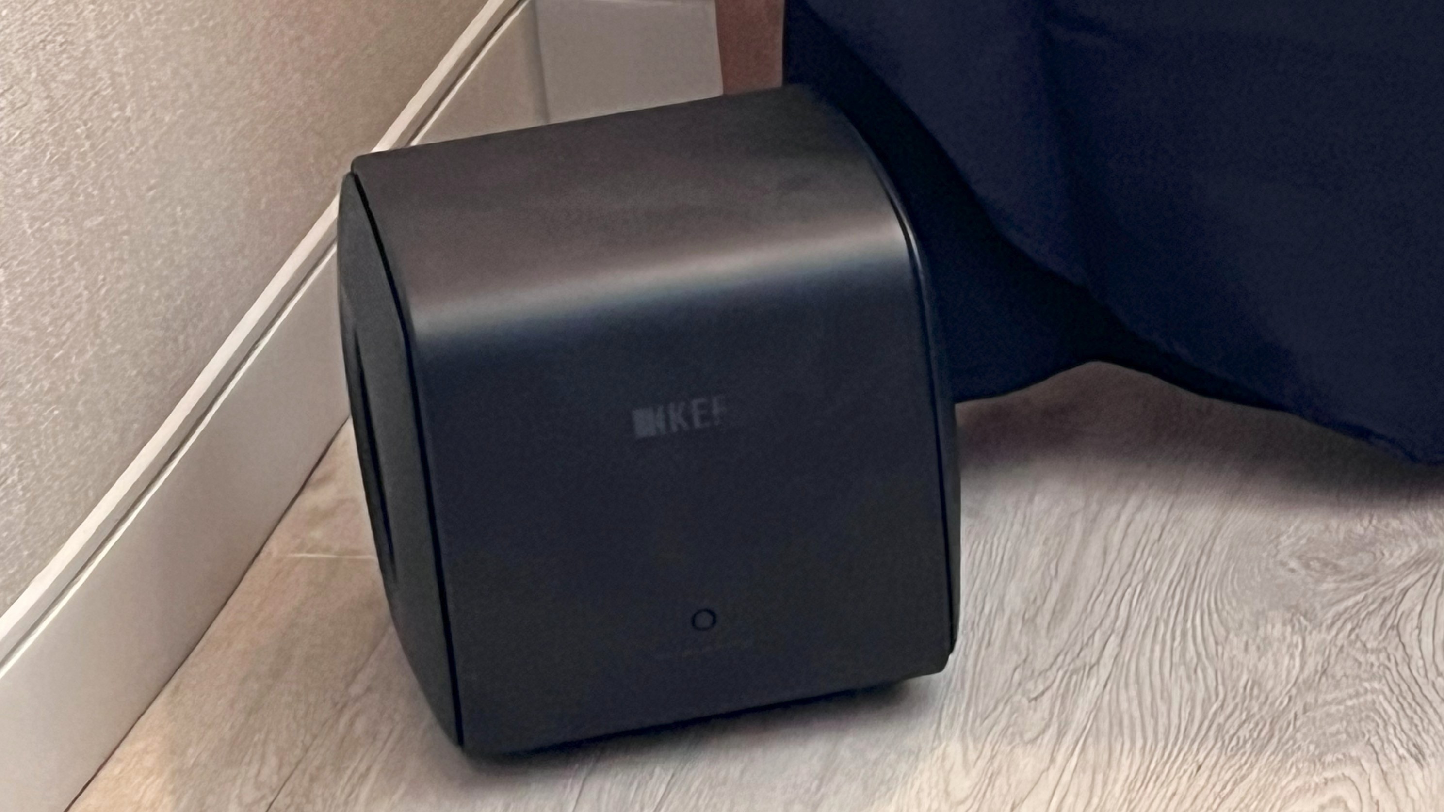 KEF KC92 subwoofer on floor
