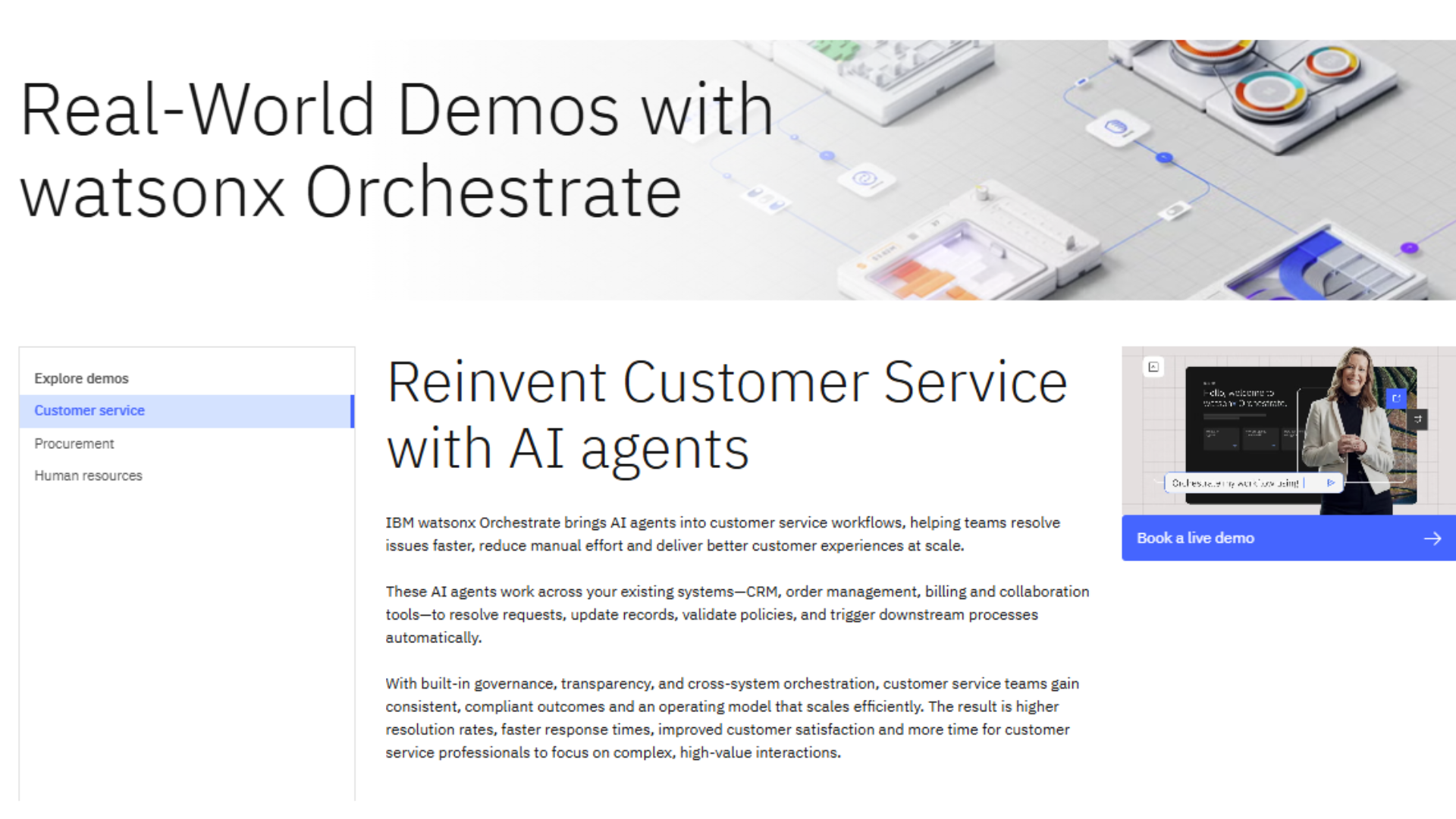 Real-World Demo with watsonx Orchestrate for Customer Service