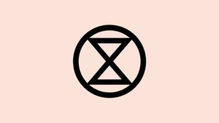 Extinction symbol on coloured background