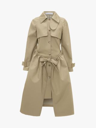 GATHERED-WAIST TRENCH COAT in neutrals | JW Anderson
