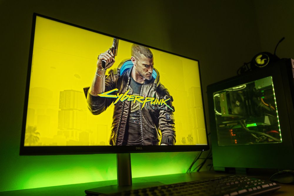 The cover of CD Projekt&amp;#039;s Cyberpunk 2077 on a computer display