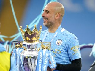 Pep Guardiola has lifted the Premier League trophy three times with Manchester City