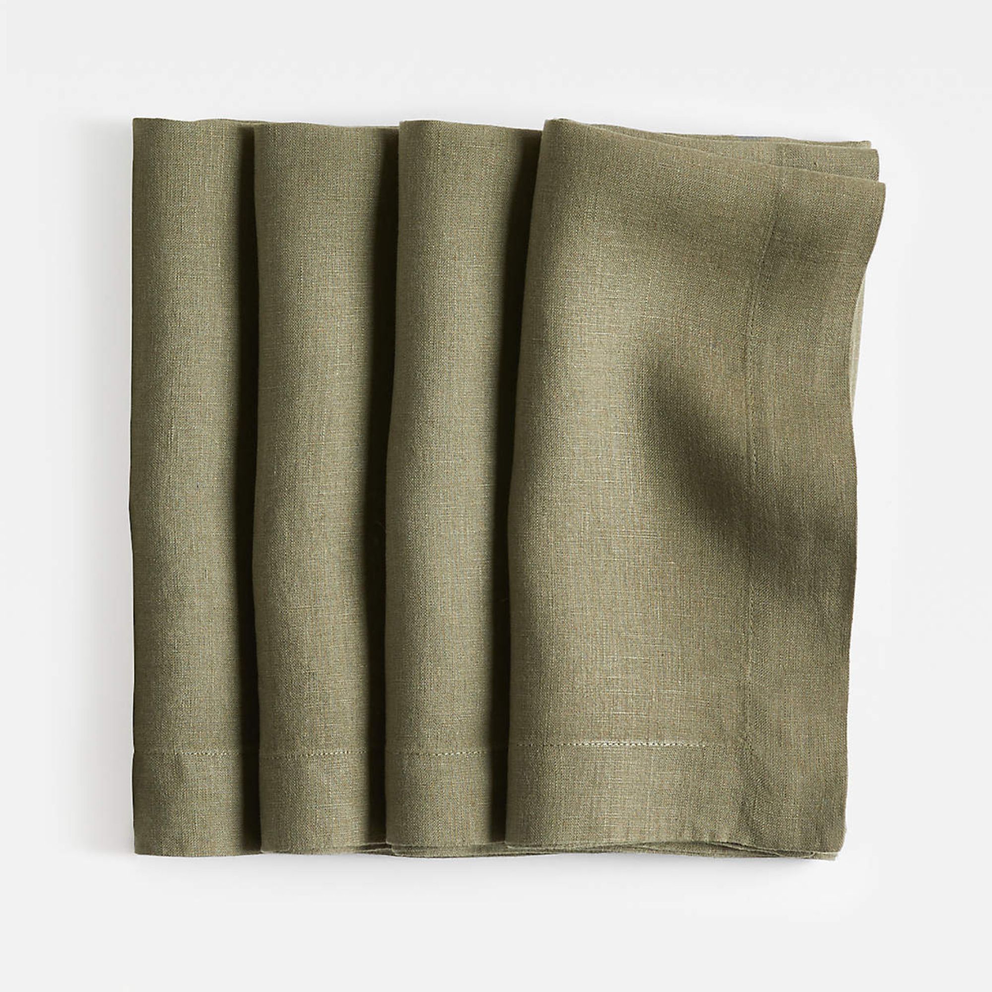 Marin Desert Green EUROPEAN FLAX ™-Certified Linen Napkin, Set of 4