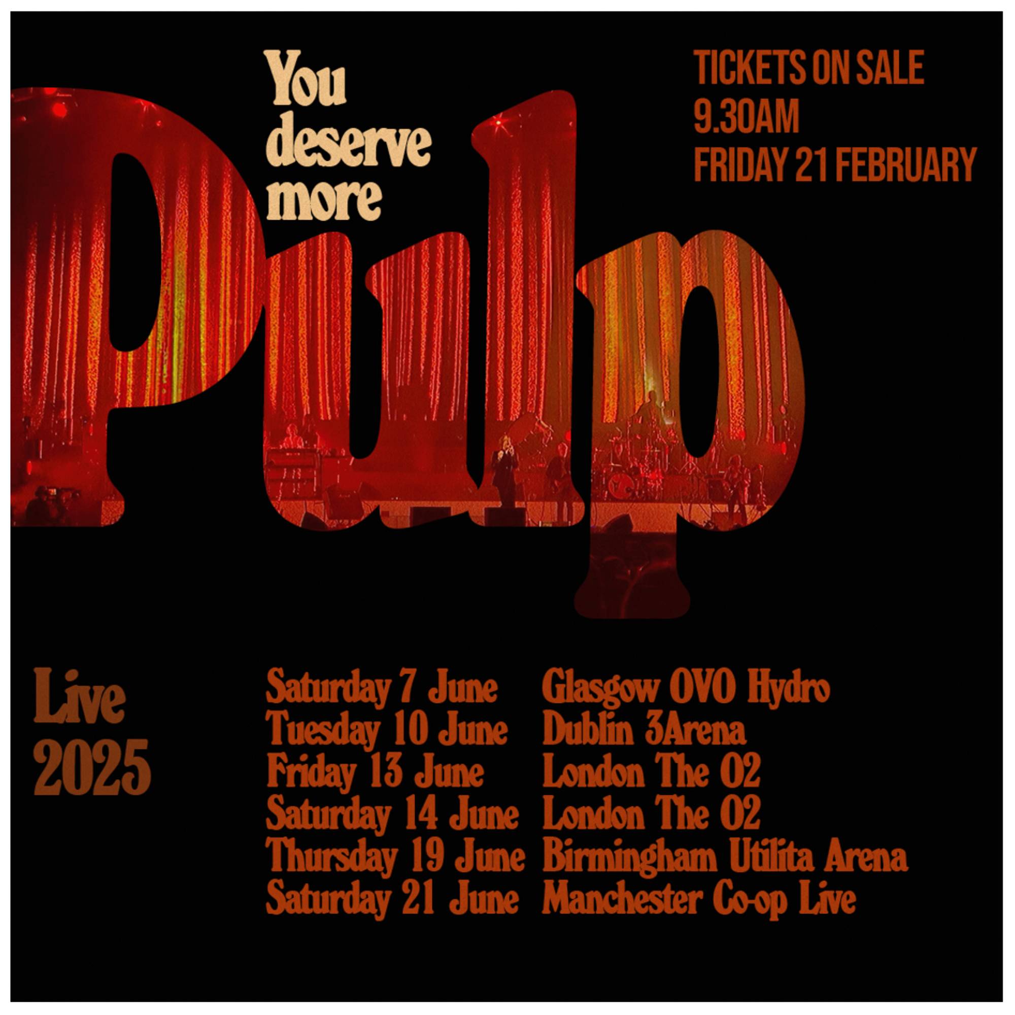Pulp announce summer 2025 UK tour — with two dates at London’s O2