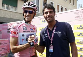 Alberto Contador and Oscar Pereiro at the start