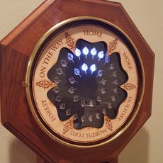weasley clock of harry potter with wooden frame
