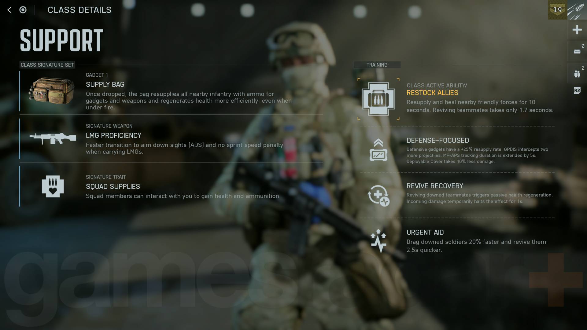 Battlefield 6 class details support signature set and training