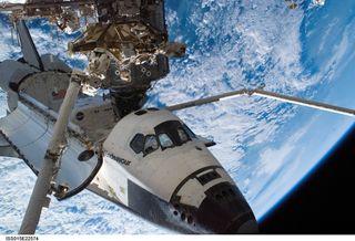 In 2011, the last of NASA's three remaining space shuttles is scheduled to retire 29 years after the first flight of Columbia on April 12, 1981. Here, the shuttle Endeavour is docked at the ISS in August 2007. The 100-ton shuttles were the world
