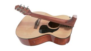 Voyage Air VAOM-02G2 travel guitar in folded configuration