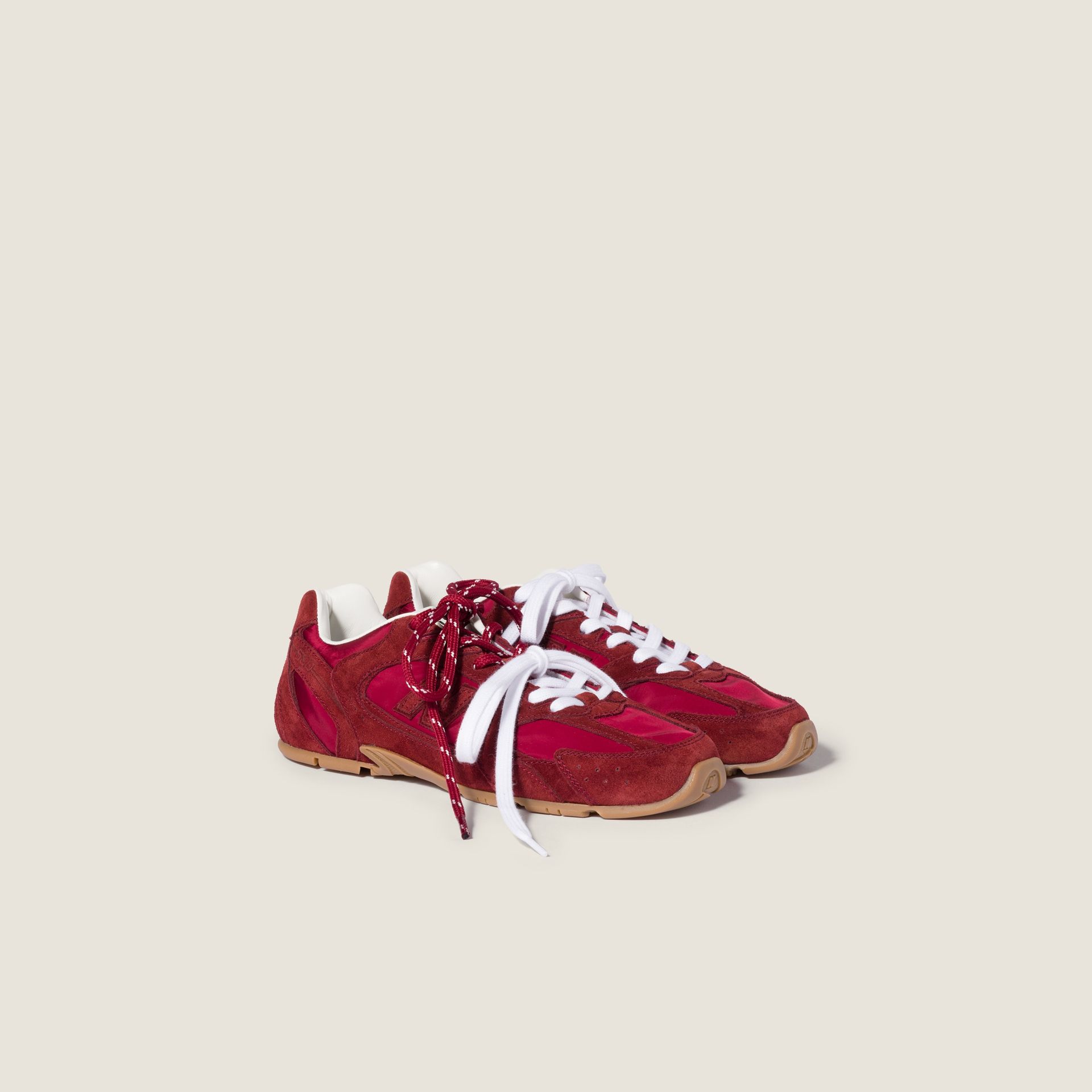 New Balance X Miu Miu 530 Sl Technical Fabric and Suede Sneakers