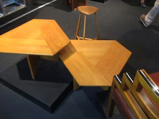 New York-based Mark McDonald Gallery presented these tables by Frank Lloyd Wright