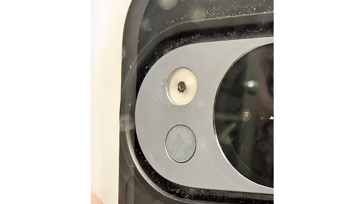 A photo of a damaged Pixel 10 Pro flash module