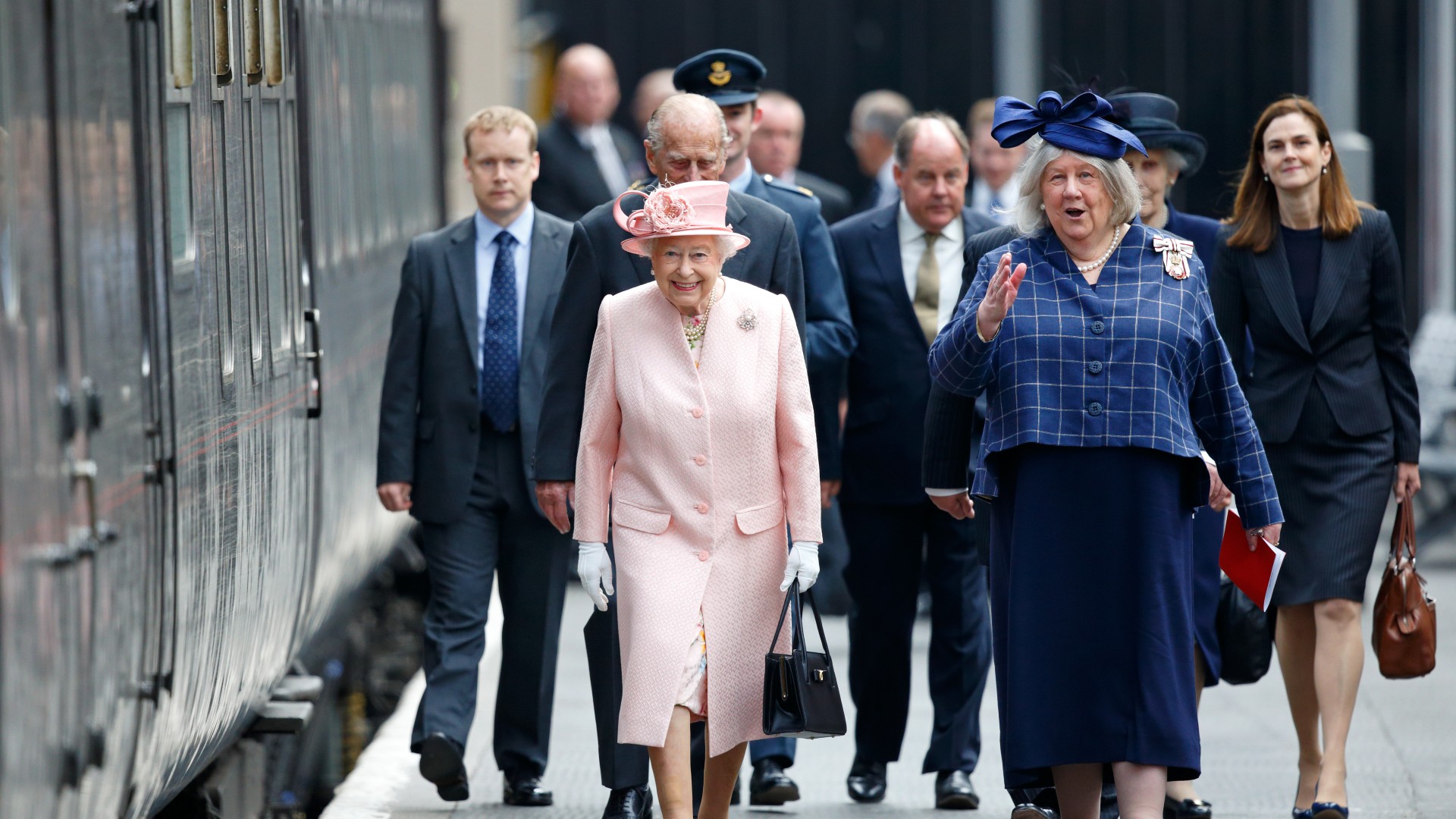 Queen on royal train
