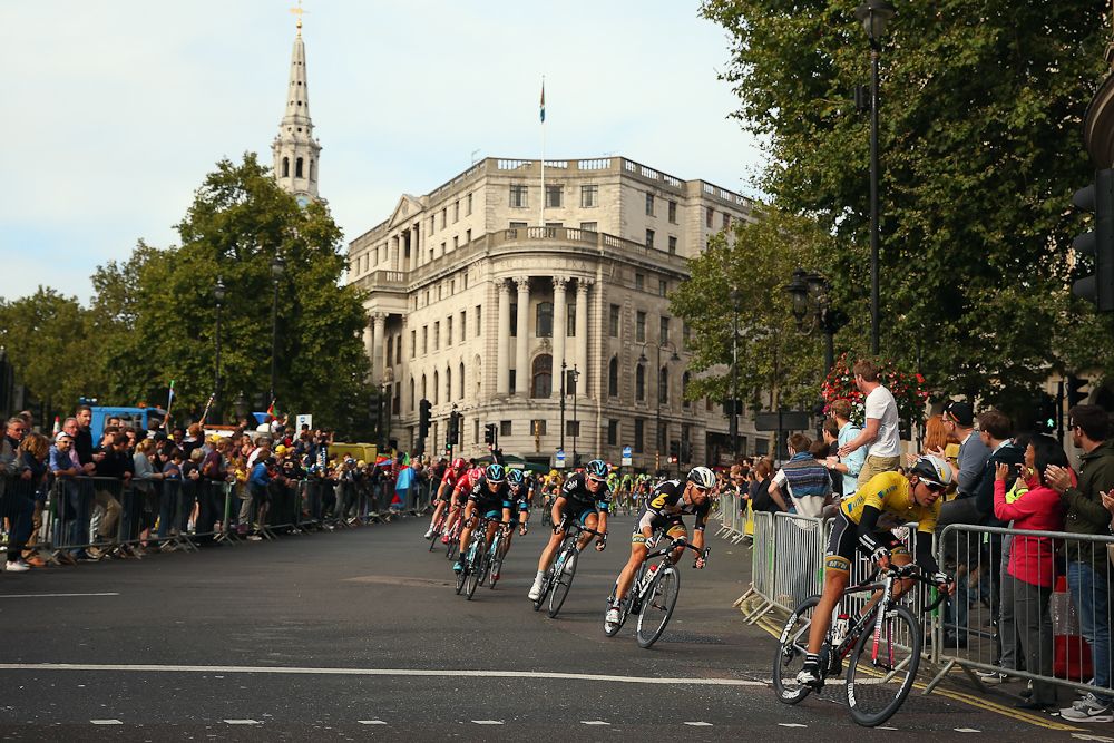 The peloton in action during stage 8 of the Tour of Britain.