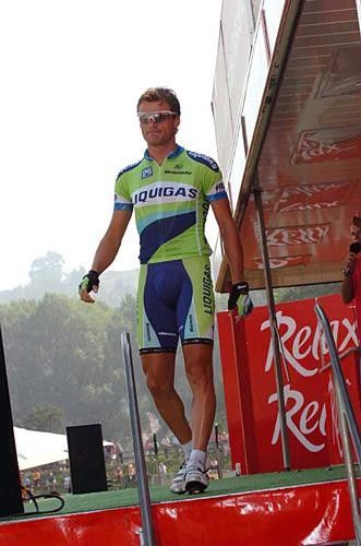 Danilo Di Luca (Liquigas) after signing on