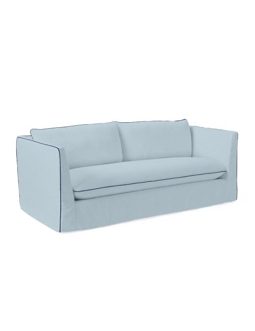 Paros Sofa with Mediterranean Blue Rope Trim