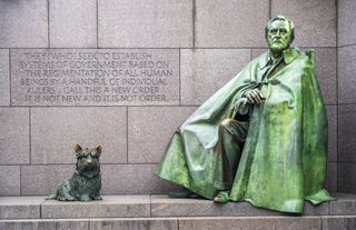 Washington, D.C., USA - January 24, 2023 The Franklin Delano Roosevelt Memorial in downtown Washington, D.C., USA. The memorial commemorates the 32nd President of the United States.