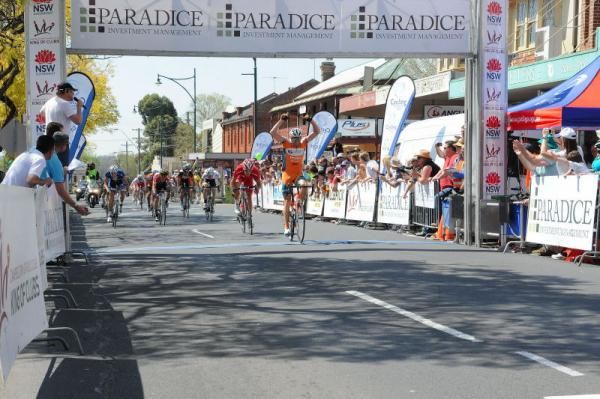 A sweet moment: Von Hoff crosses the line to take out the Goulburn Sydney Classic.